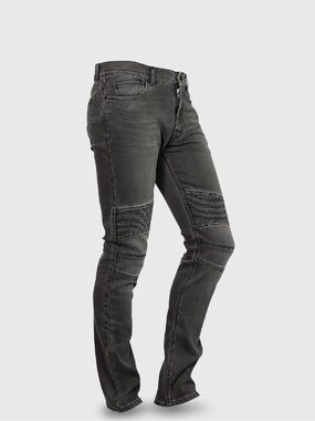 Belstaff Moto-Style Distressed Straight Leg Jeans – Gray (Size 30/33)
